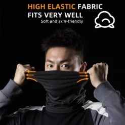 ROCKBROS Cache-cou D'hiver Multifonctionnelle Cagoule Tour De Cou Imperméable Noir -Cycle Libre Magasin cache cou dhiver multifonctionnelle cagoule tour de cou impermeable noir 2