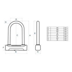 Cadenas Pour Vélo U-lock 448 ART4 180 X 245 Mm Noir 12 Cadenas Pour Vélo U-lock 448 ART4 180 X 245 Mm Noir -Cycle Libre Magasin cadenas pour velo u lock 448 art4 180 x 245 mm noir 5
