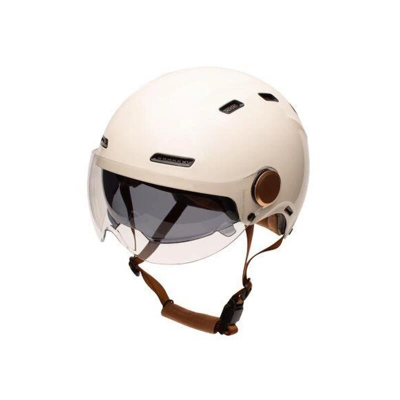 Casque Urbain Jet Cadence Crème Avec Visière 2 Casque Urbain Jet Cadence Crème Avec Visière – Image 2
