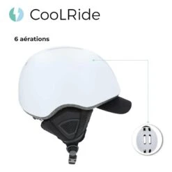 Casque Vélo Adulte 54-58 Cm Multisport Blanc Avec Casquette Amovible Intégrée -Cycle Libre Magasin casque velo adulte 54 58 cm multisport blanc avec casquette amovible integree 4
