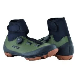 Chaussures De Vélo LUCK Winter Vert, Semelle En Carbone, Système De Rotation -Cycle Libre Magasin chaussures de velo luck winter vert semelle en carbone systeme de rotation 2