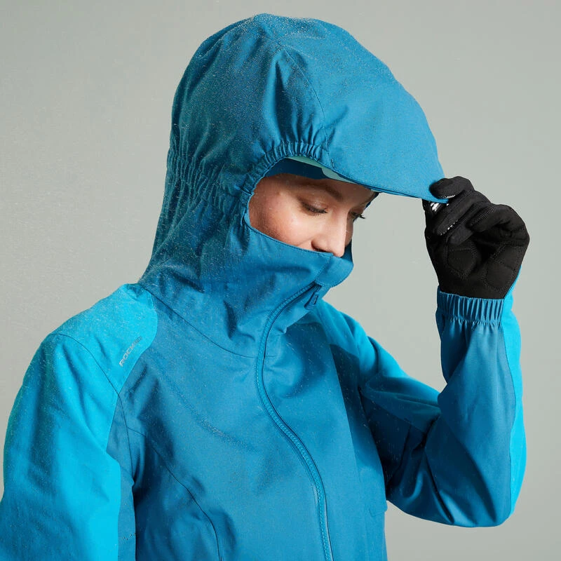 Rockrider COUPE PLUIE VELO VTT EXPL 700 FEMME BLEU 2 Rockrider COUPE PLUIE VELO VTT EXPL 700 FEMME BLEU – Image 2