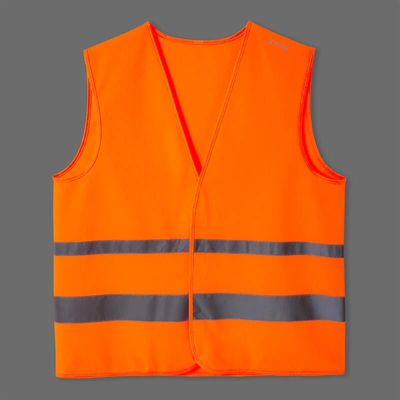 BTWIN GILET DE SECURITE HAUTE VISIBILITÉ VELO ORANGE FLUO 3 BTWIN GILET DE SECURITE HAUTE VISIBILITÉ VELO ORANGE FLUO – Image 3