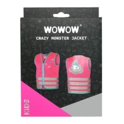 GILET DE SECURITE VELO ENFANT HAUTE VISIBILITÉ WOWOW CRAZY MONSTER ROSE -Cycle Libre Magasin gilet de securite velo enfant haute visibilite wowow crazy monster rose 2
