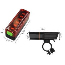 Kit D'éclairage Pour Vélo Feu Arrière Et Feu Avant LED USB Rechargeable -Cycle Libre Magasin kit declairage pour velo feu arriere et feu avant led usb rechargeable 2