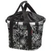 KLICKFIX Panier Avant "Bike Basket" Fleur-noir
