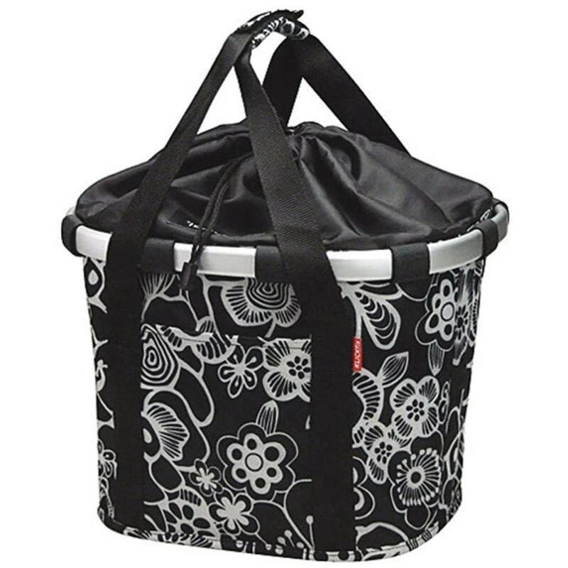 KLICKFIX Panier Avant "Bike Basket" Fleur-noir 1 KLICKFIX Panier Avant "Bike Basket" Fleur-noir
