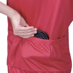 BTWIN Maillot Manches Courtes Vélo Enfant 500 Rouge -Cycle Libre Magasin maillot manches courtes velo enfant 500 rouge 6