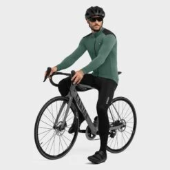 Maillot Vélo Thermique Homme Cyclisme M4 Volta Vert Armée -Cycle Libre Magasin maillot velo thermique homme cyclisme m4 volta vert armee 3
