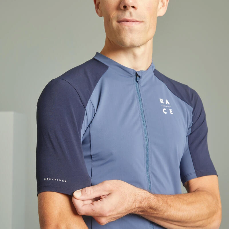Rockrider Maillot VTT Manches Courtes Race 700 Bleu 7 Rockrider Maillot VTT Manches Courtes Race 700 Bleu – Image 7