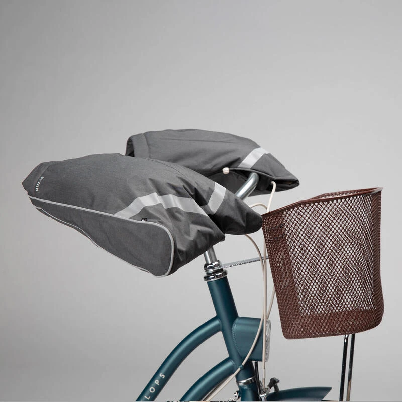 BTWIN MANCHONS EN TISSU CHAUD ET IMPERMEABLE AMOVIBLES VELO VILLE 940 GRIS 5 BTWIN MANCHONS EN TISSU CHAUD ET IMPERMEABLE AMOVIBLES VELO VILLE 940 GRIS – Image 5