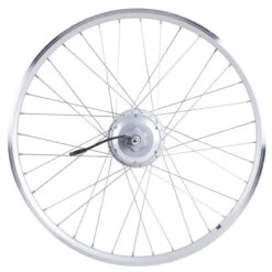 Roue Velo Ville 28 Pouces Arrière Double Parois Argente 36V Moteur B'Ebike 700