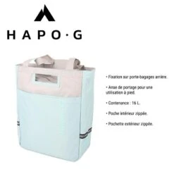 Sac Isotherme Porte Bagage 16L Bleu/Gris - Vélo électrique, VTT, VTC - HAPO-G -Cycle Libre Magasin sac isotherme porte bagage 16l bleugris velo electrique vtt vtc hapo g 5
