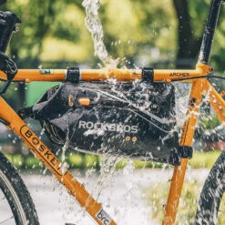 ROCKBROS Sacoche Cadre Vélo Imperméable Pratique Sac Guidon Vtt Tube 3,5L Haute Qualité -Cycle Libre Magasin sacoche cadre velo impermeable pratique sac guidon vtt tube 35l haute qualite 3