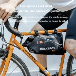 ROCKBROS Sacoche Cadre Vélo Imperméable Pratique Sac Guidon Vtt Tube 3,5L Haute Qualité -Cycle Libre Magasin sacoche cadre velo impermeable pratique sac guidon vtt tube 35l haute qualite 6