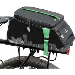 ROCKBROS Sacoche Vélo Porte-bagages Arrière Étanche Sac De Siège Housse De Pluie Noir 4L
