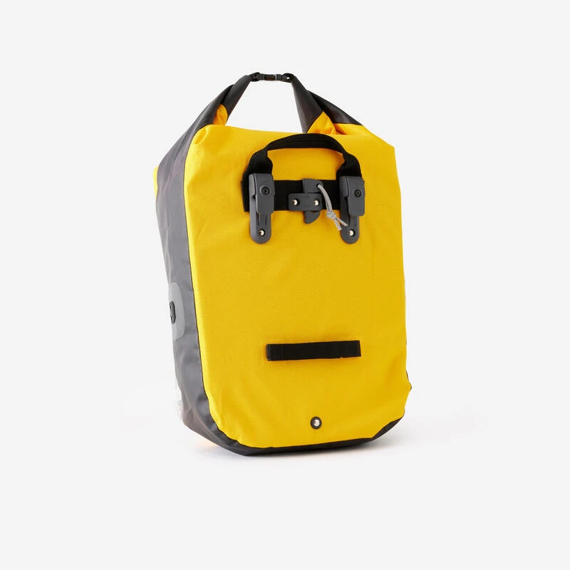 SACOCHE VELO SUR PORTE-BAGAGES 500 20L IMPERMEABLE JAUNE 2 SACOCHE VELO SUR PORTE-BAGAGES 500 20L IMPERMEABLE JAUNE – Image 2