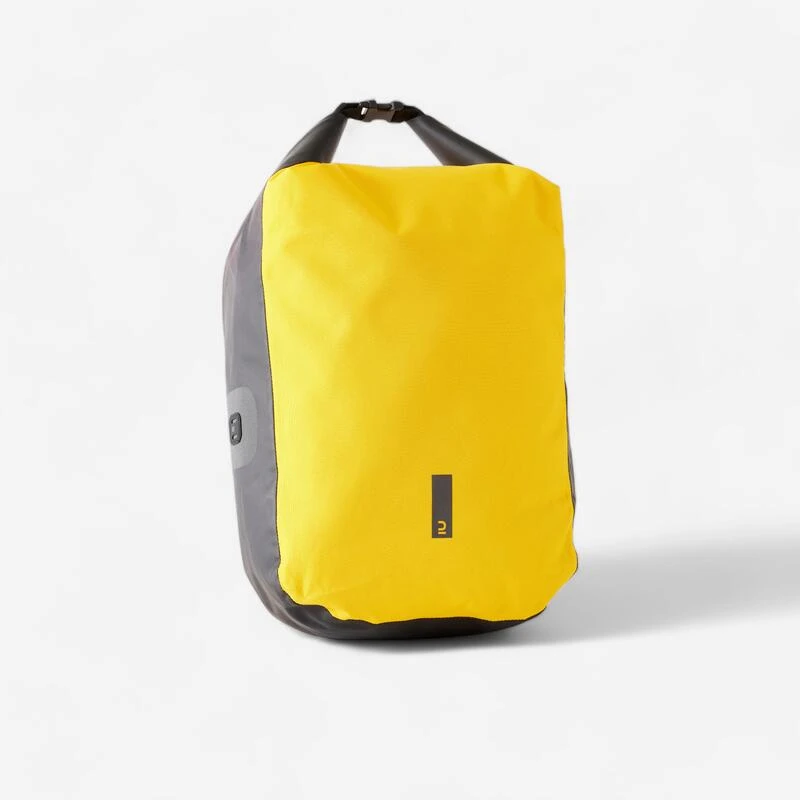 SACOCHE VELO SUR PORTE-BAGAGES 500 20L IMPERMEABLE JAUNE 1 SACOCHE VELO SUR PORTE-BAGAGES 500 20L IMPERMEABLE JAUNE
