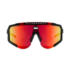Scicon Aeroscope Lunettes De Sports (Noir Brillant/Rouge Miroir) -Cycle Libre Magasin scicon aeroscope lunettes de sports noir brillantrouge miroir 2