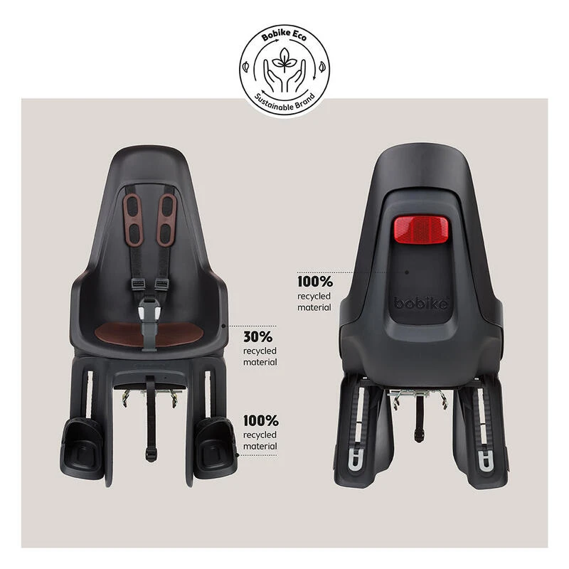 Bobike Siège Arrière Pour Vélo Pour Cadre Et Porte-bagages ECO ONE Noir Rayé 5 Bobike Siège Arrière Pour Vélo Pour Cadre Et Porte-bagages ECO ONE Noir Rayé – Image 5