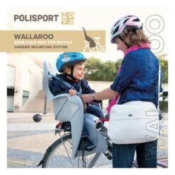 Siège Vélo Arrière Fixation Sur Porte-bagages Walaroo Gris Foncé Et Orange