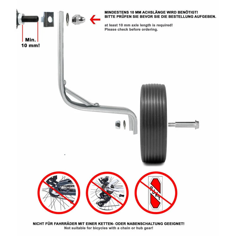 Stabilisateurs Pour Vélo Enfant Universel Pour 12 14 16 18 Pouces -extra Larges 5 Stabilisateurs Pour Vélo Enfant Universel Pour 12 14 16 18 Pouces -extra Larges – Image 5