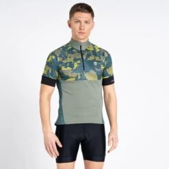 Dare 2b Stay The Course II T-shirt De Cyclisme Zippé à Moitié Pour Homme - Vert -Cycle Libre Magasin stay the course ii t shirt de cyclisme zippe a moitie pour homme vert 4