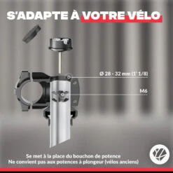 Shapeheart Support Porte Téléphone Pour Fourche De Vélo (Téléphone 2XL) -Cycle Libre Magasin support porte telephone pour fourche de velo telephone 2xl 3