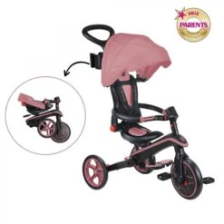 GLOBBER Tricycle EXPLORER 4-en-1 Évolutif & Pliable Rose Pastel 7 GLOBBER Tricycle EXPLORER 4-en-1 Évolutif & Pliable Rose Pastel -Cycle Libre Magasin tricycle explorer 4 en 1 evolutif and pliable rose pastel 2
