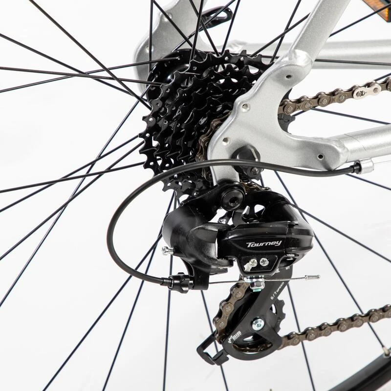 VELO ROUTE HOMME CYCLOTOURISME RC100 GRIS 6 VELO ROUTE HOMME CYCLOTOURISME RC100 GRIS – Image 6