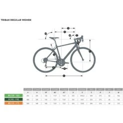 VÉLO ROUTE REGULAR TRIBAN MICROSHIFT - VERT FEMME -Cycle Libre Magasin velo route regular triban microshift vert femme 3