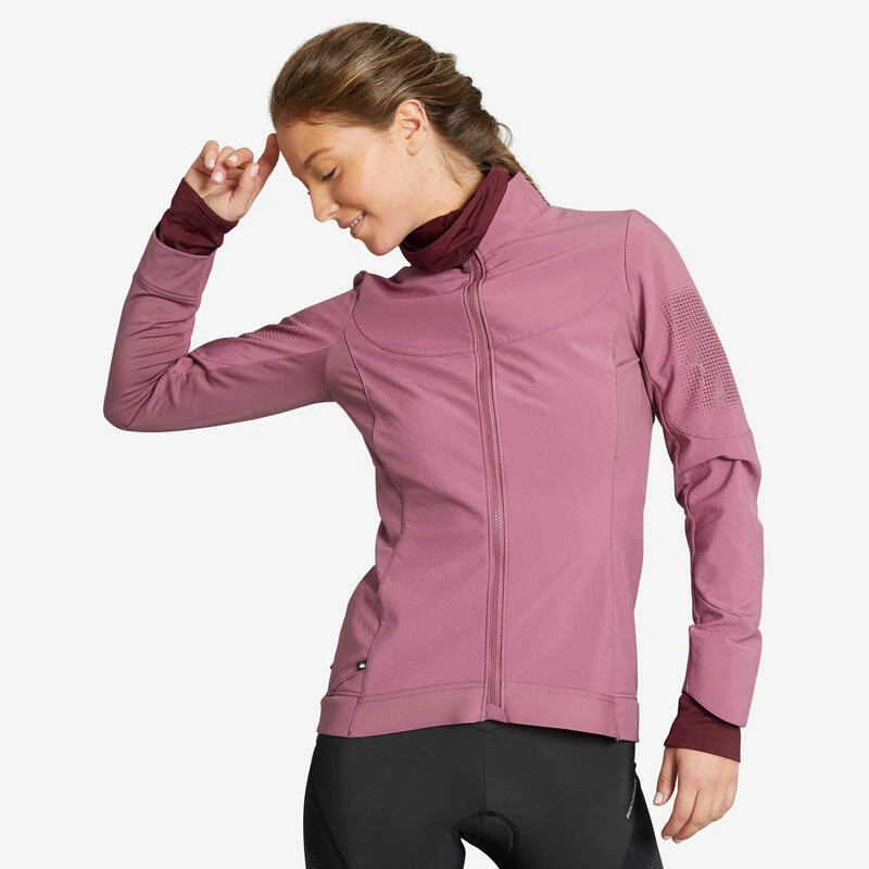Rockrider VESTE VELO VTT HIVER FEMME ROSE 1 Rockrider VESTE VELO VTT HIVER FEMME ROSE